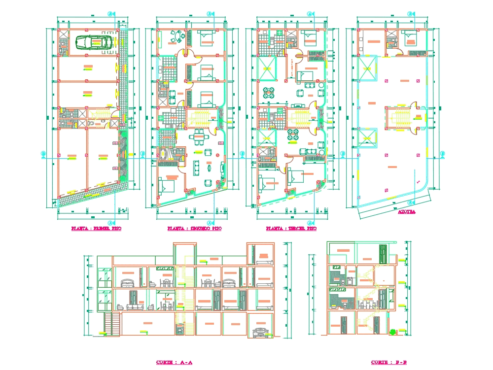 Única Casa De Família Em Autocad Baixar Cad 500 12 Kb Bibliocad