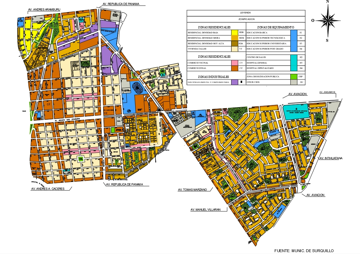 Surquillo district zoning