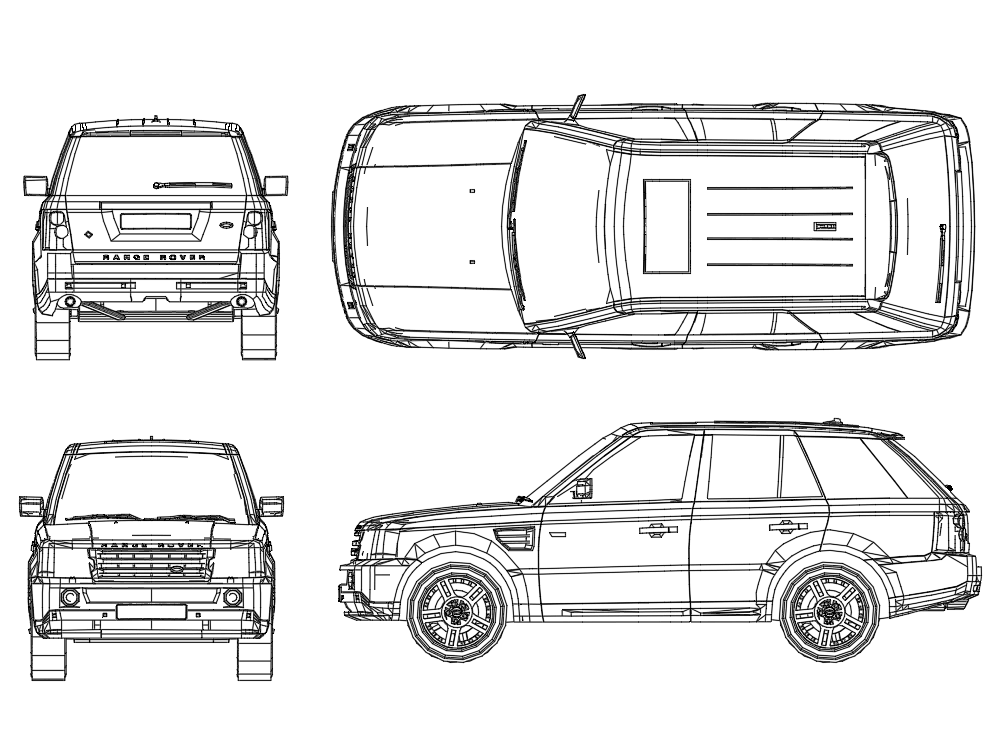 Чертеж ленд ровер