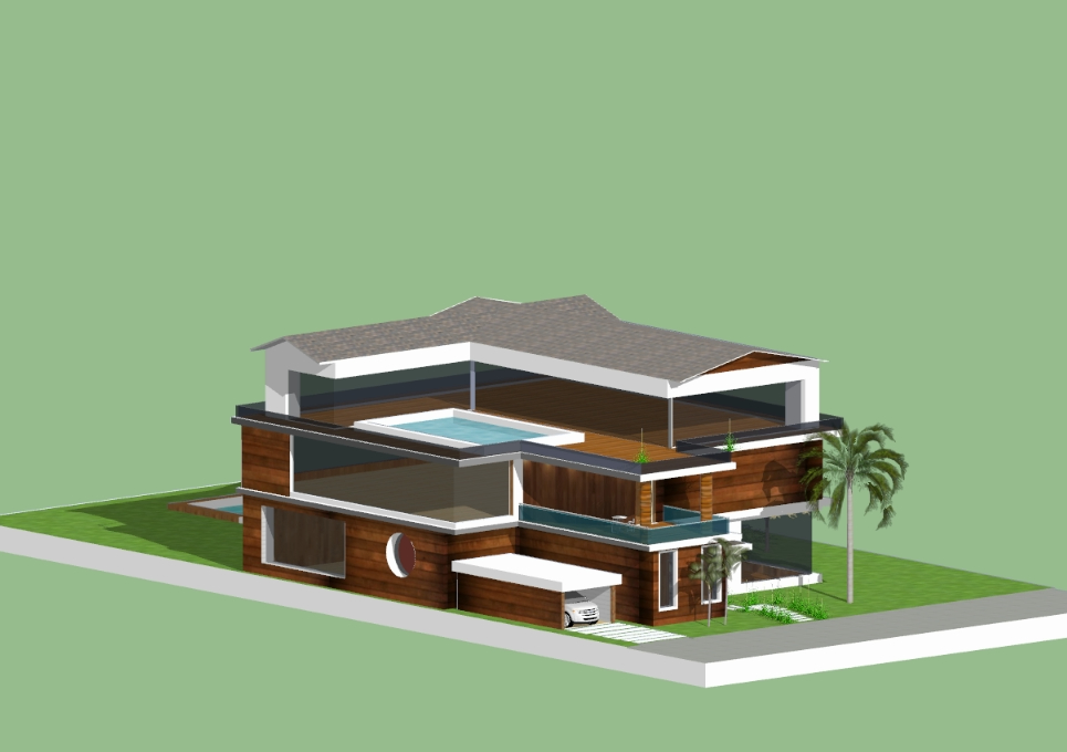 Modernes futuristisches Haus
