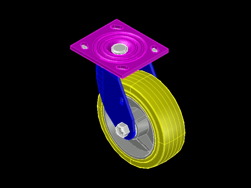 wheel with 3d support