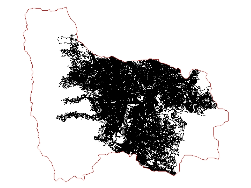Nolli map of Medellin, Colombia.