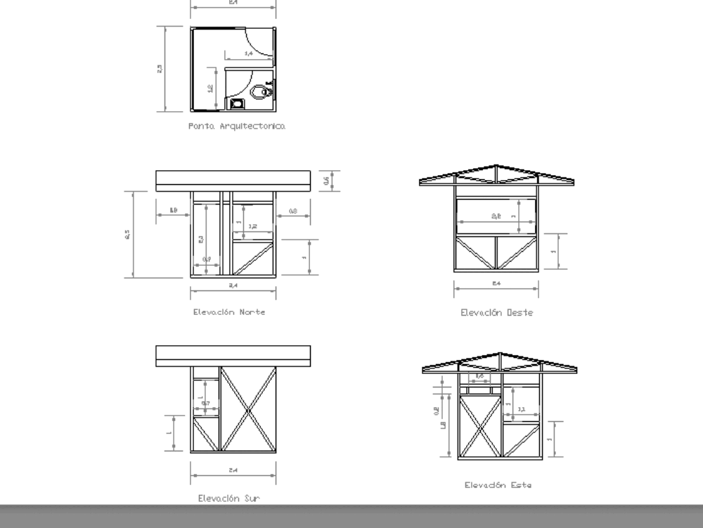 Guarita em AutoCAD | Baixar CAD GrÃ¡tis (34.16 KB) | Bibliocad