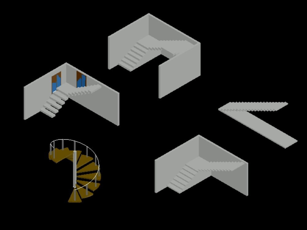 Stairs in 3d.