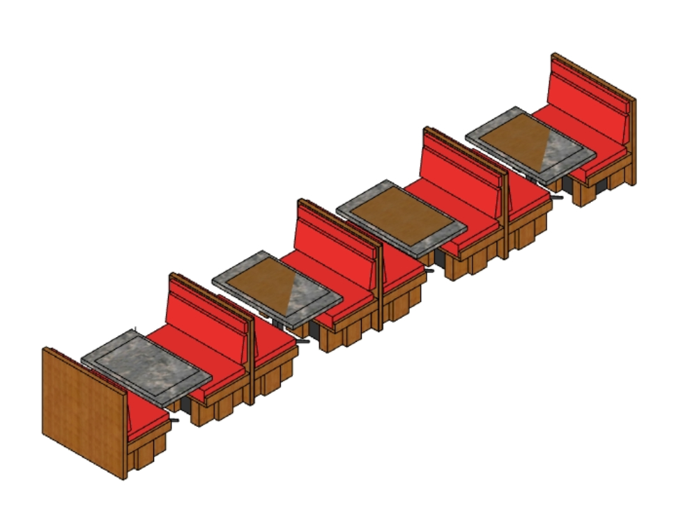 Armchairs for restaurants 3D