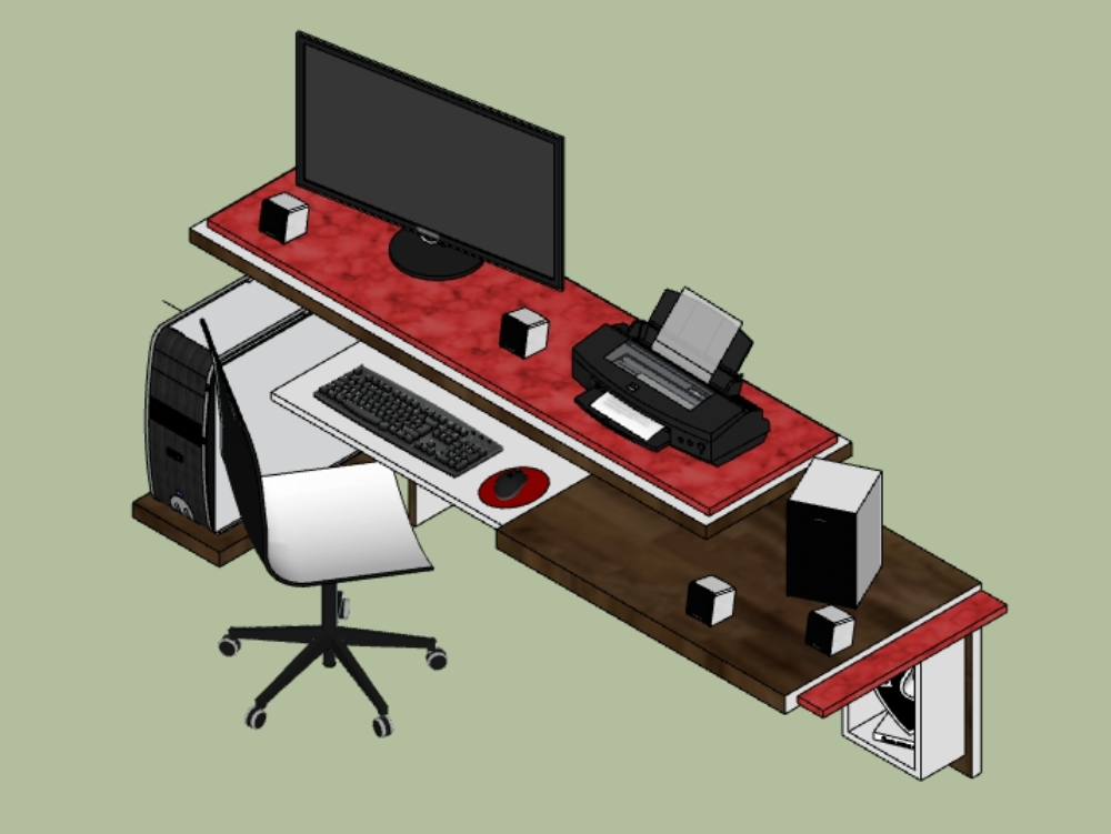 Equipamento de escritório 3D