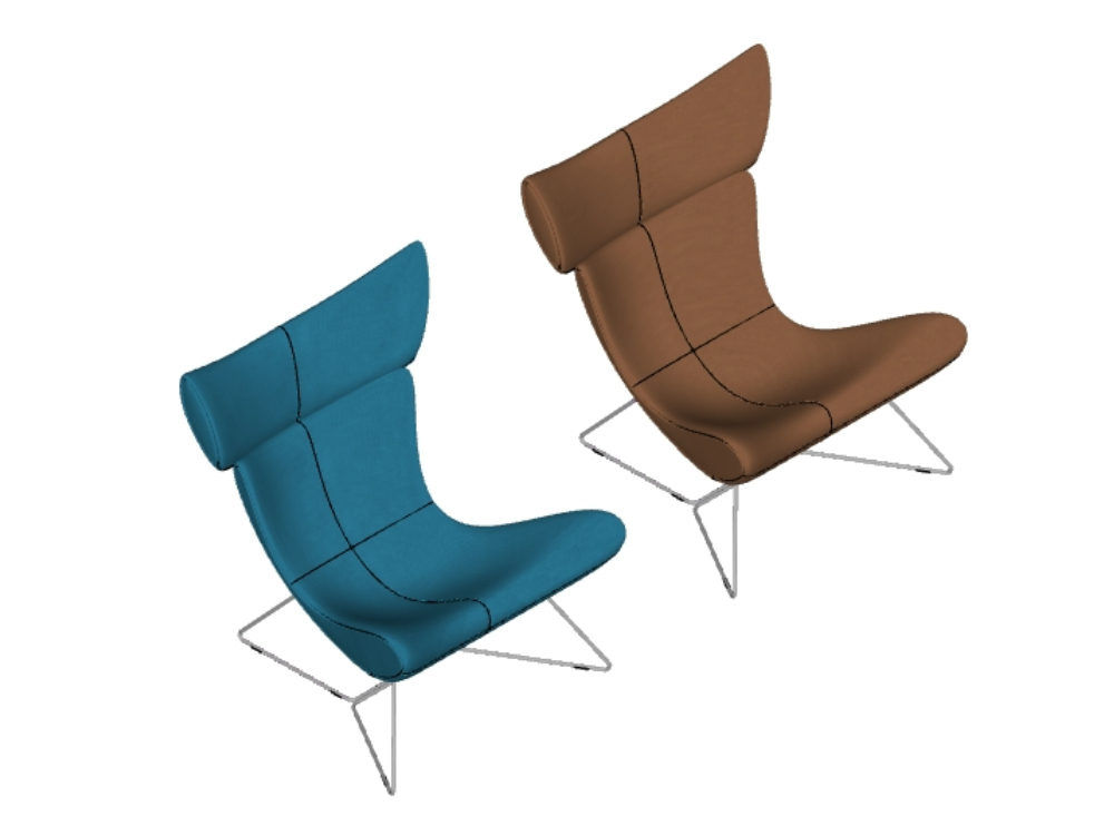 Moderner 3D-Sketchup-Stuhl