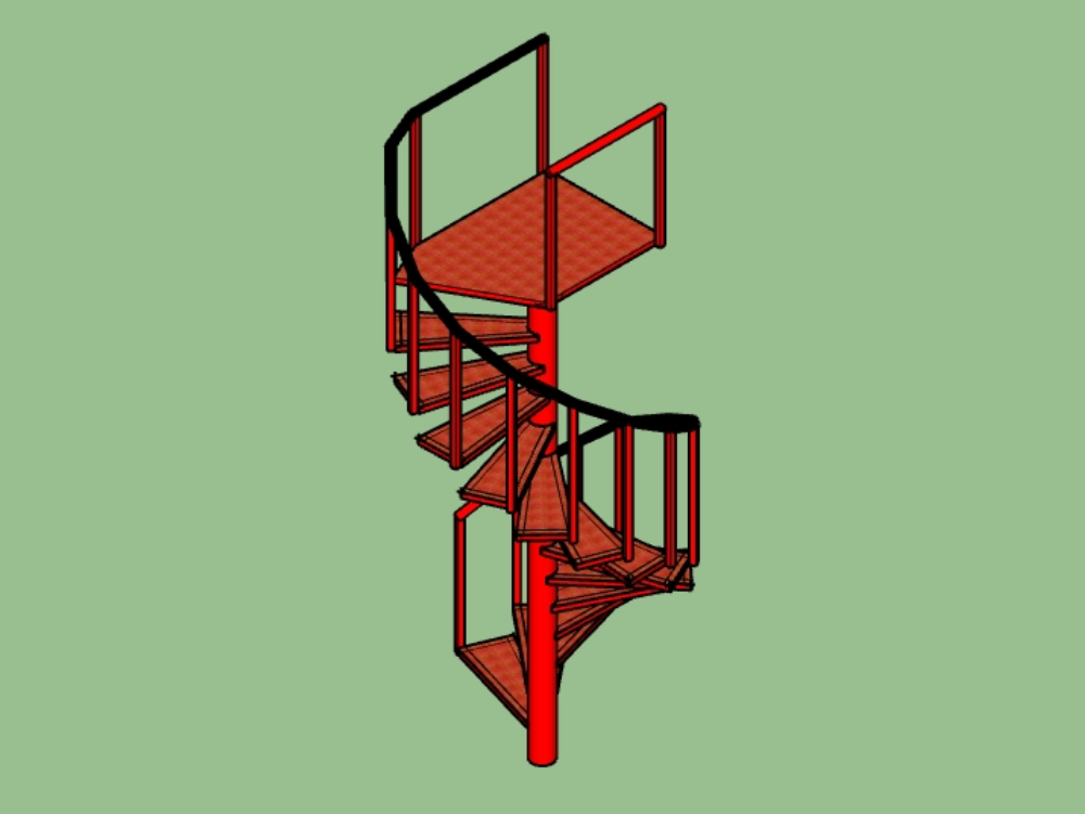 3d spiral stair