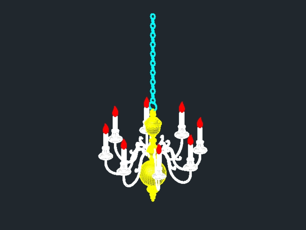 3d chandelier luminaire