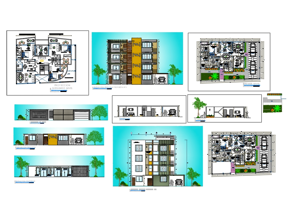Edificio de viviendas unifamiliar de 4 niveles