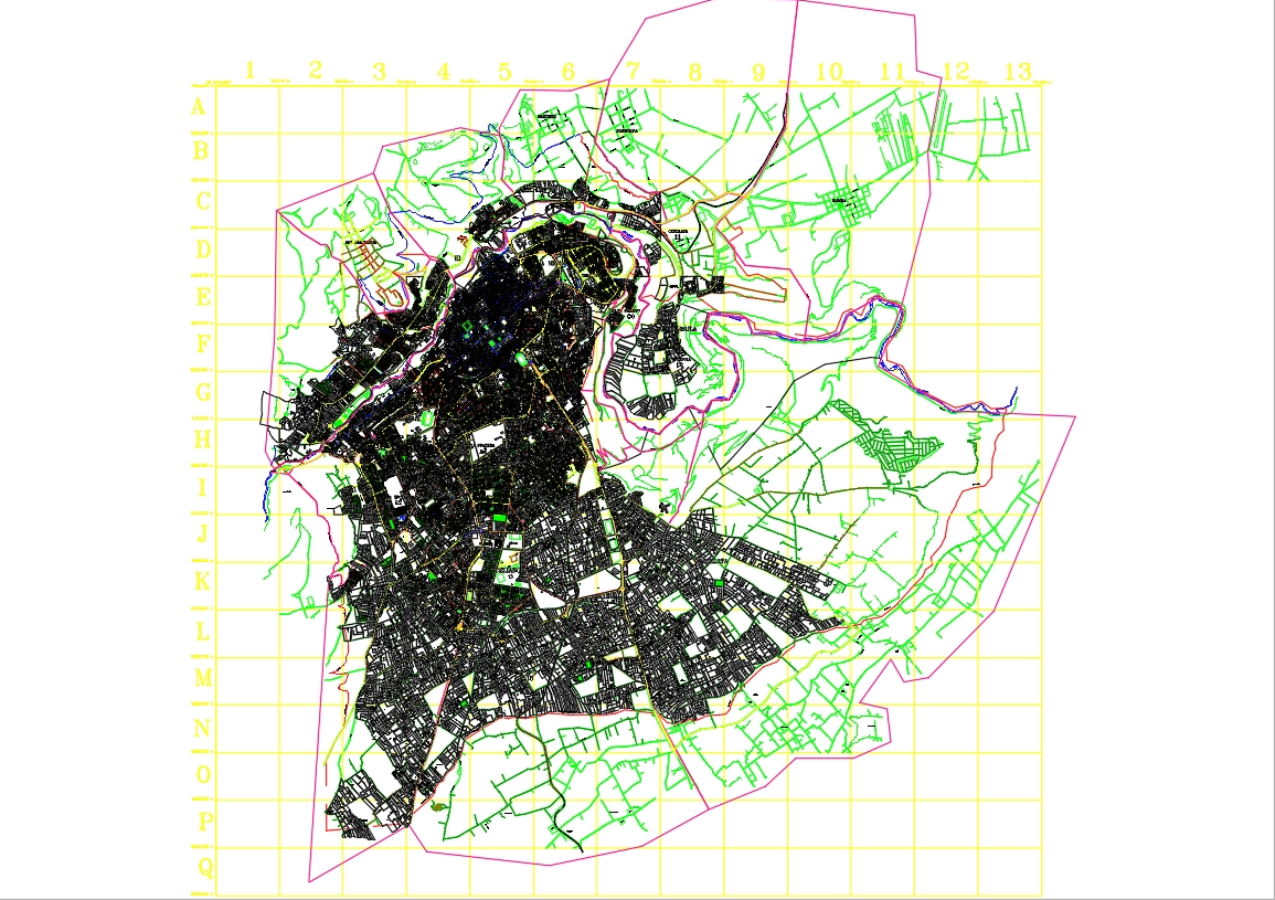 urban map of ambato