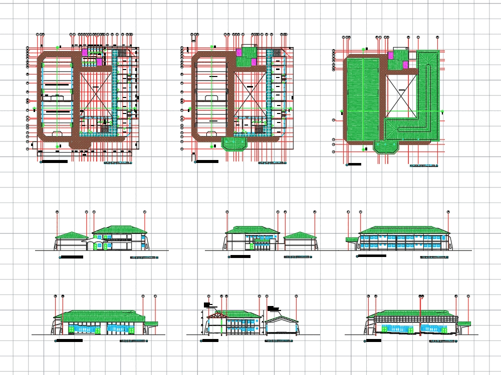 Lecture hall in AutoCAD | CAD download (628.6 KB) | Bibliocad electrical plan and symbols 