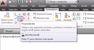 Autocad: parã¡metro perpendicular