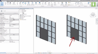 Revit: parede de cortina: unir painéis