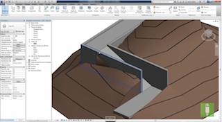 Revit: topography and retaining wall