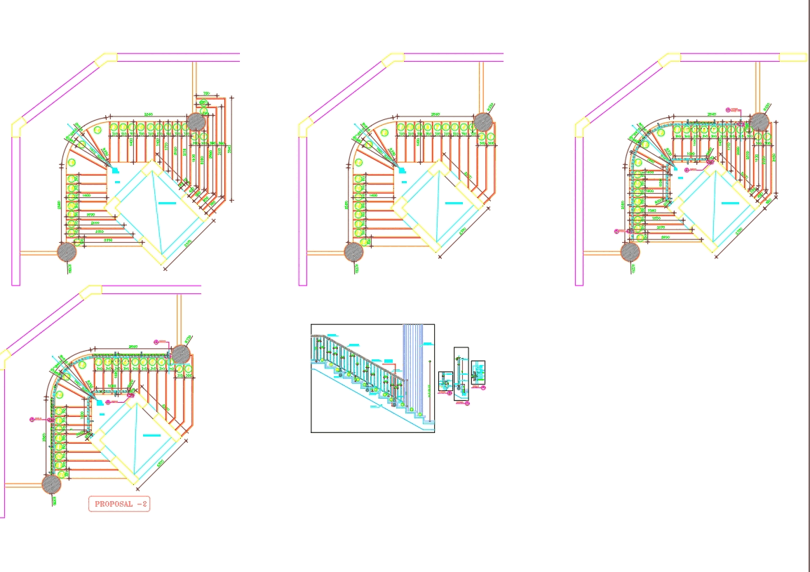 Détail De La Cage Descalier Dans Autocad Cad 202 Mb Bibliocad