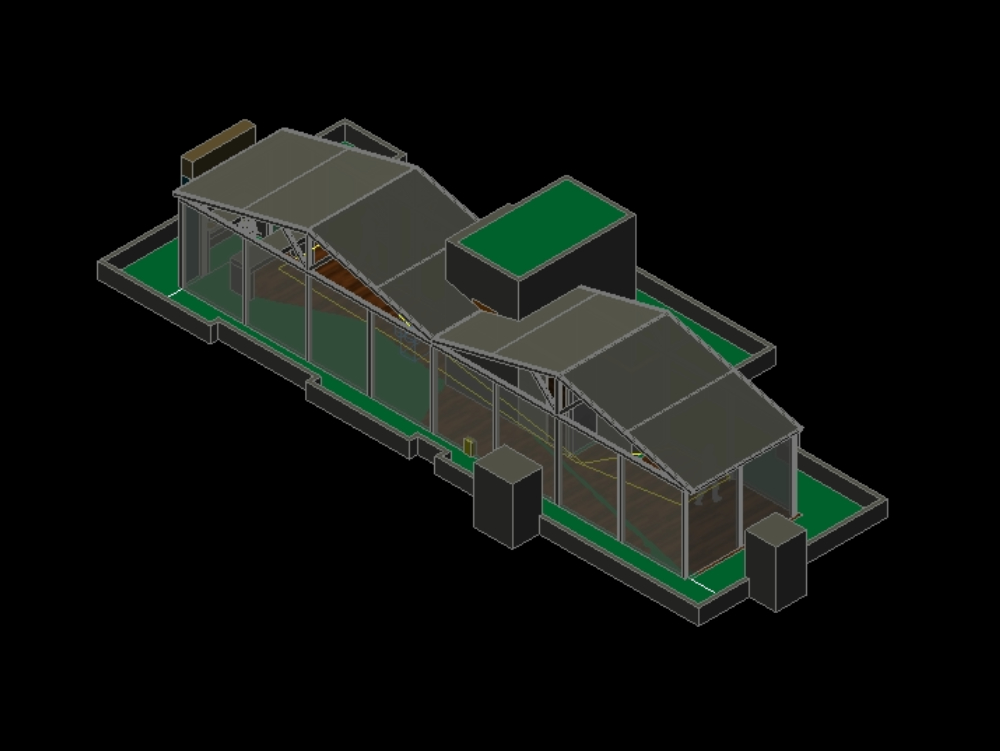 Terraza de un edificio multifamiliar en 3D