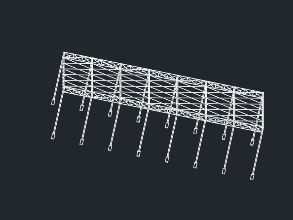 Structure pour parapluie 3d