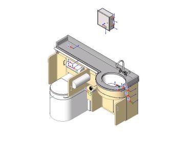 Toiletlavatory - bradleycorp - lc2000 - l - Wand