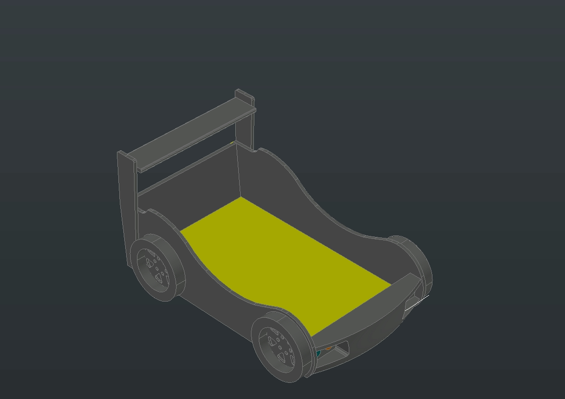 Design eines Autobetts für einen Jungen