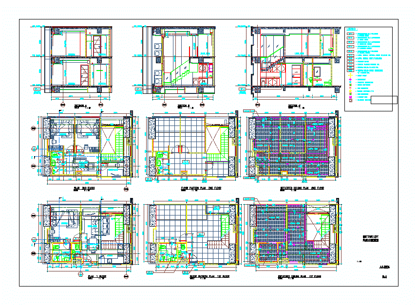 Plan de loft de type de projet d'appartement