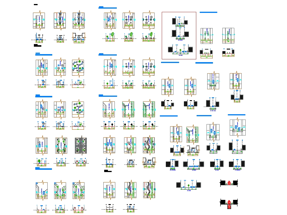 Road sections.