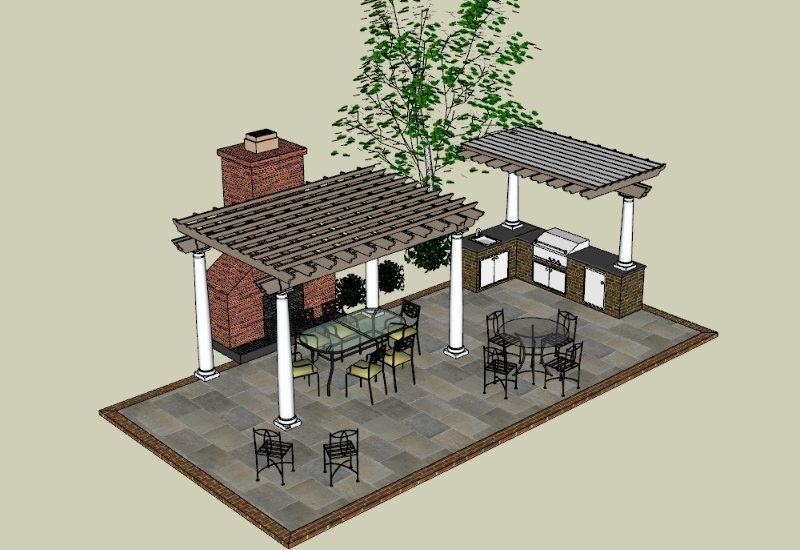 Pergolas de cuisine d'extérieur