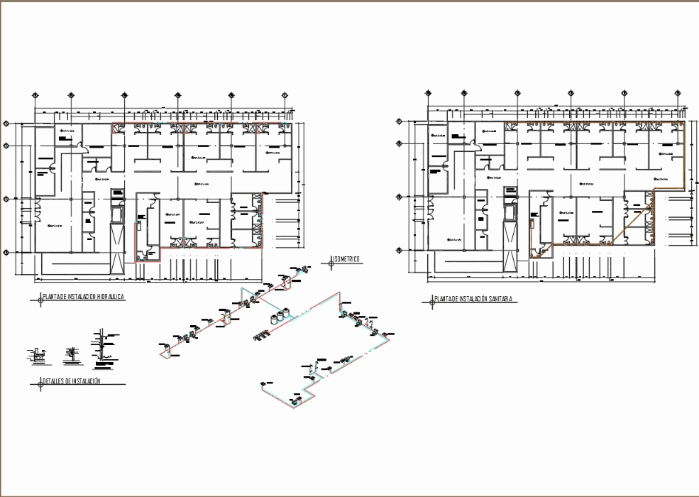 Instalacion hidraulica y sanitaria en AutoCAD | CAD (473.28 KB) | Bibliocad