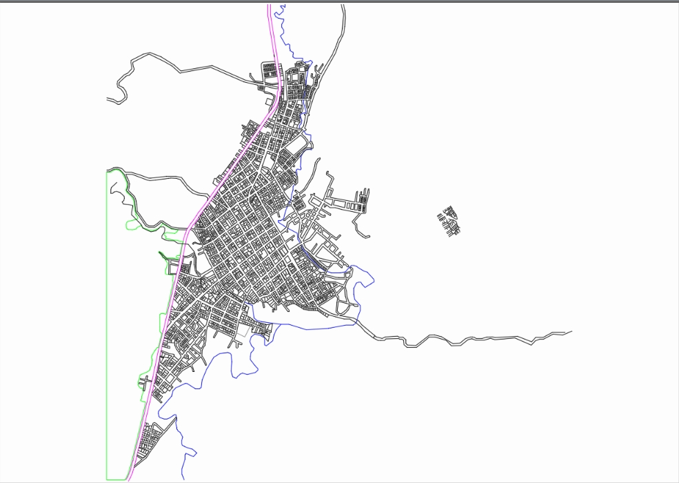 Plano urbano de San Juan Nepomuceno