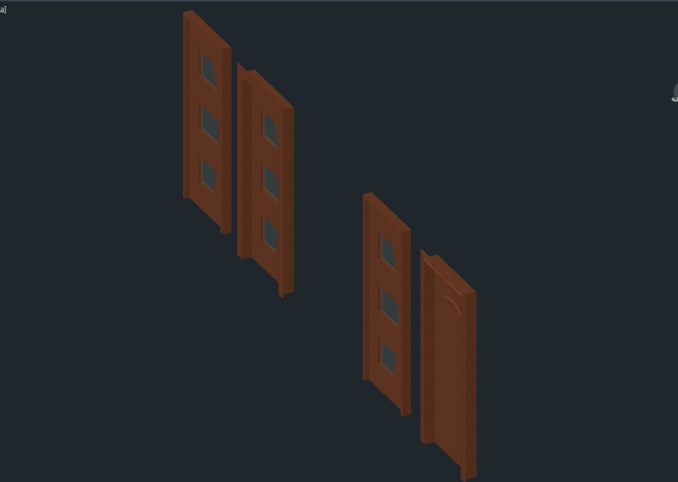 3d doors with materials
