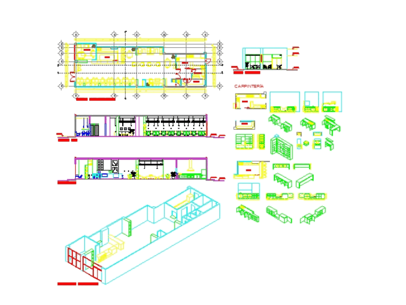 Cafeteria en AutoCAD Descargar CAD (2.1 MB) Bibliocad