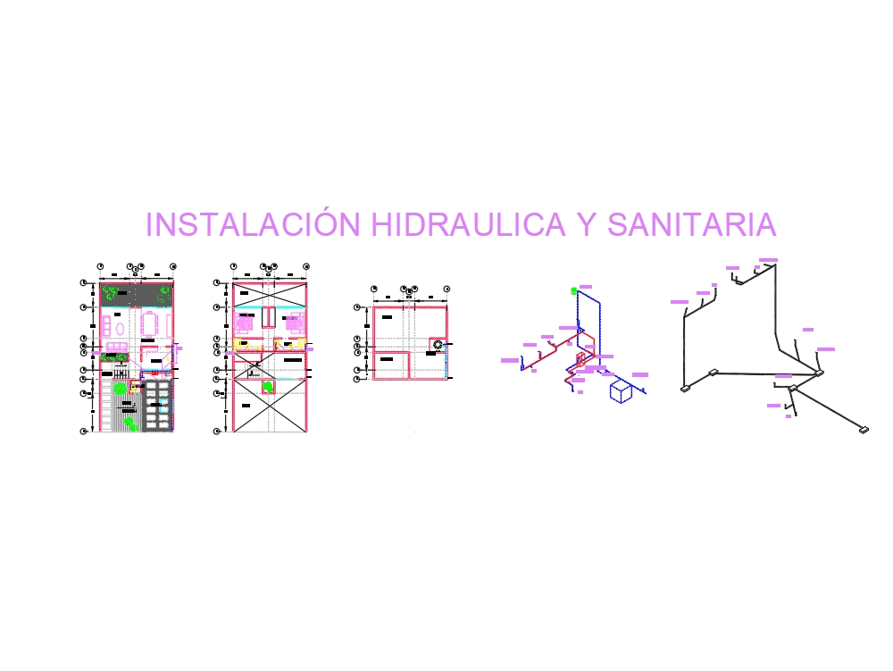 Instalacion hidraulica y sanitaria; casa habitacion; plantas e