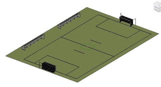 Terrain de football 3D