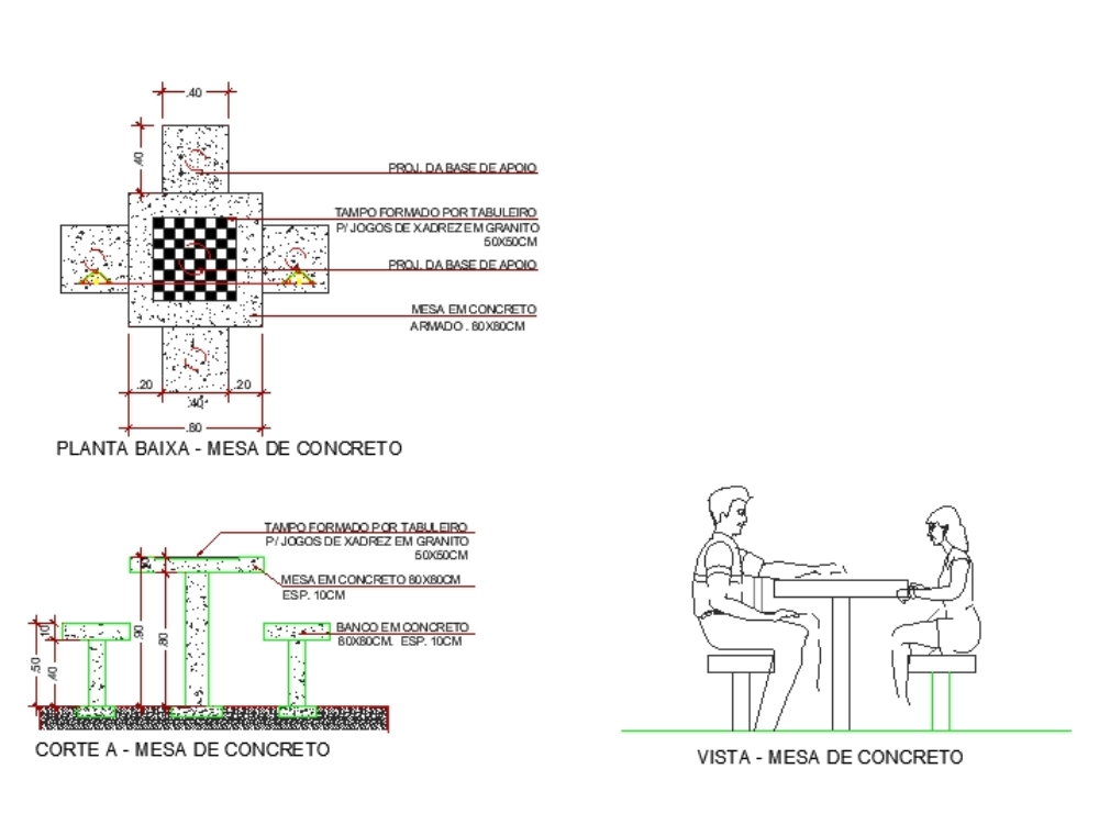 Tabuleiro de xadrez 3d e peças em AutoCAD, CAD (725.85 KB)