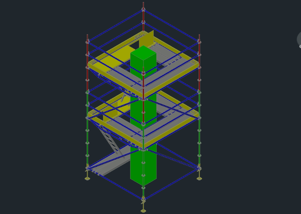 Scaffolding for 3D columns