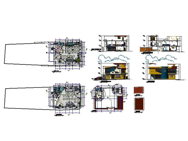 3 level restaurant in AutoCAD | CAD download (1.21 MB) | Bibliocad