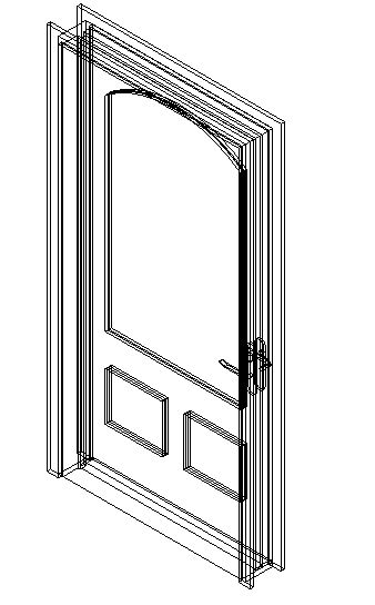 Wooden and glass door - 1.00m door. width