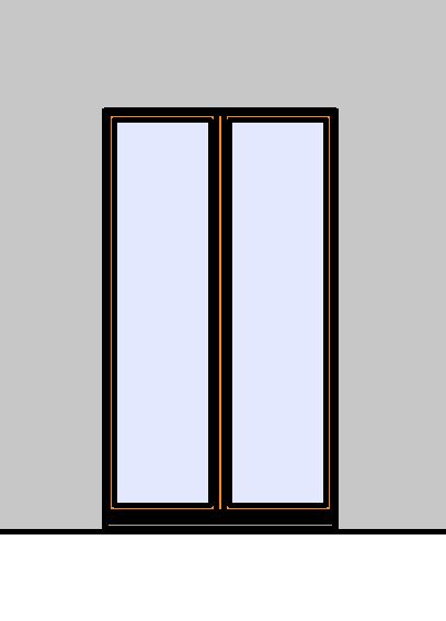 Porte fenêtre - largeur 1,20 m.