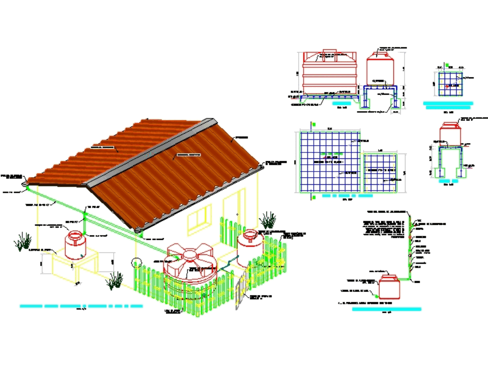 Captacion De Agua En AutoCAD | Descargar CAD (#117750) | Bibliocad