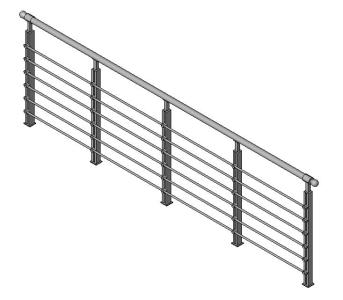Aluminum railing.