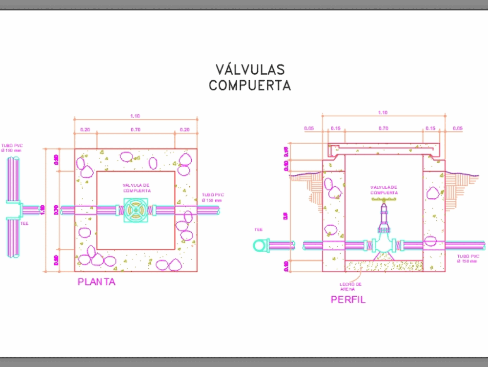 Gate valves in AutoCAD | Download CAD free (70.47 KB) | Bibliocad