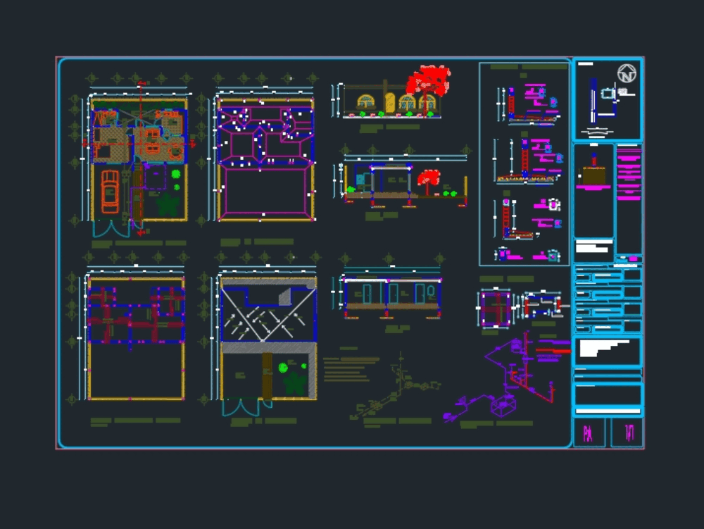 House 60 M2 In Autocad 