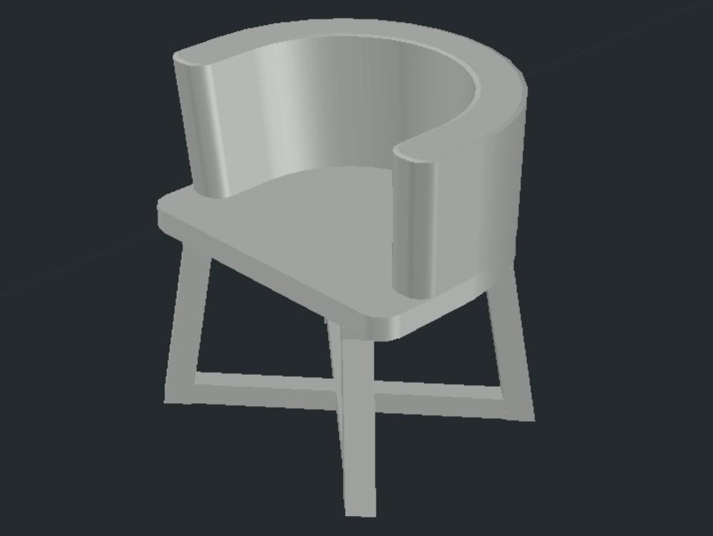 Chaise de salle à manger 3D