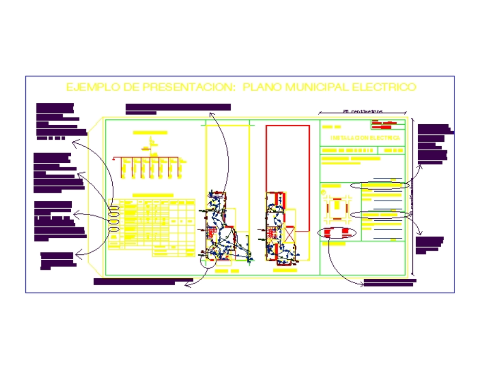 Exemple de plan électrique municipal.