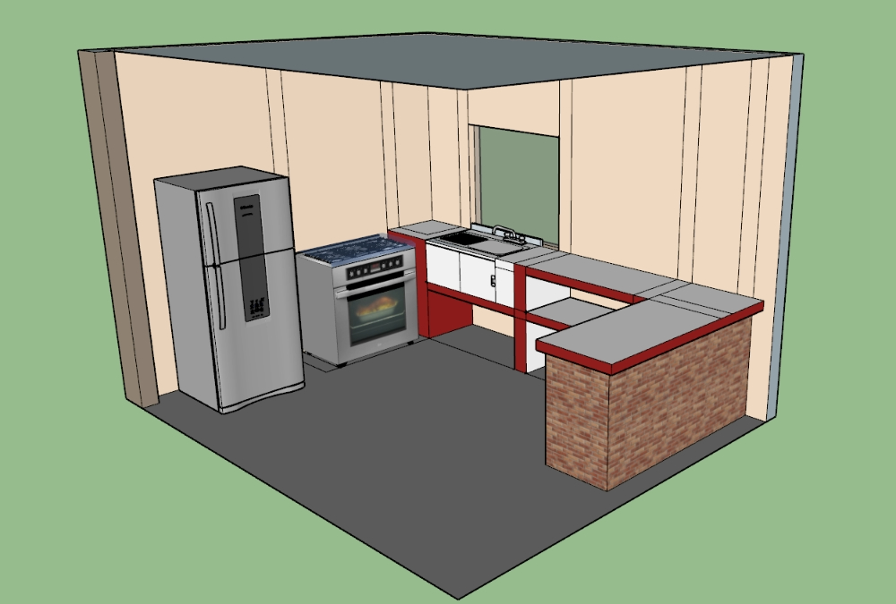 drawing kitchen cabinets in sketchup