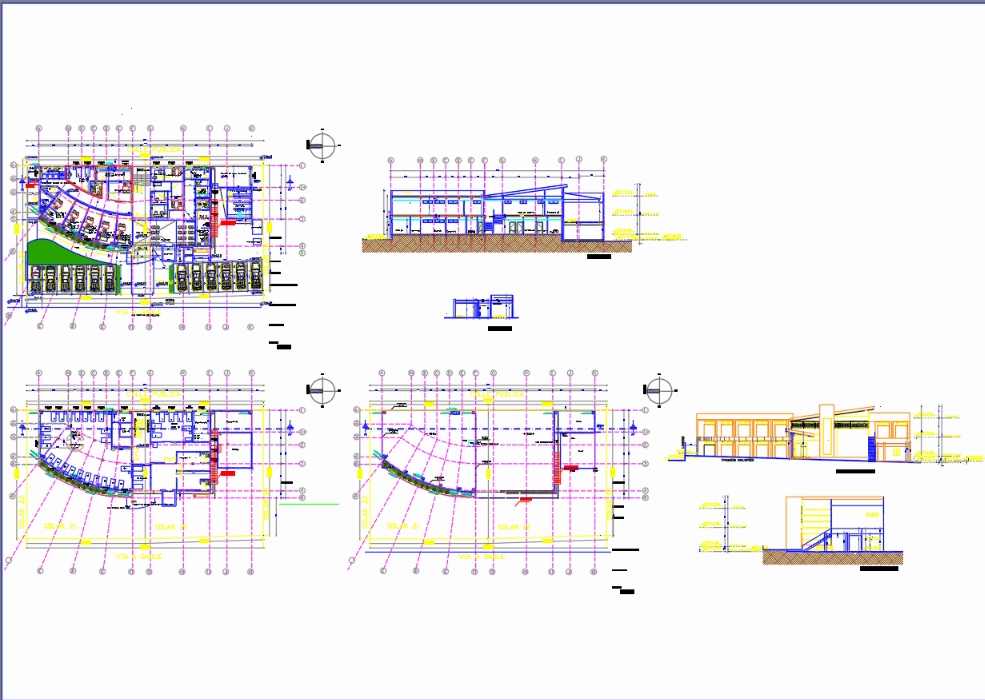 Medical clinic of different areas of health - autocad