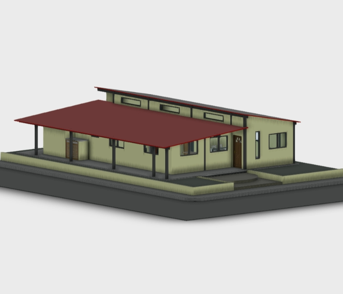 Projeto de casa 3D Rvt