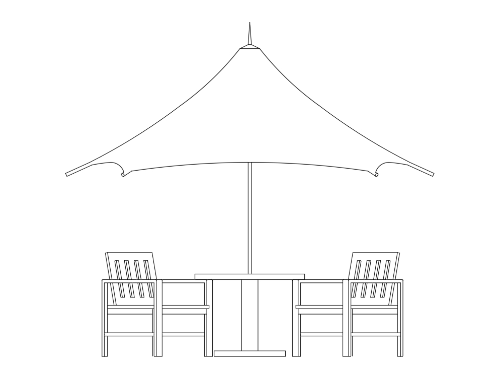 Garden table for the pool and dining room