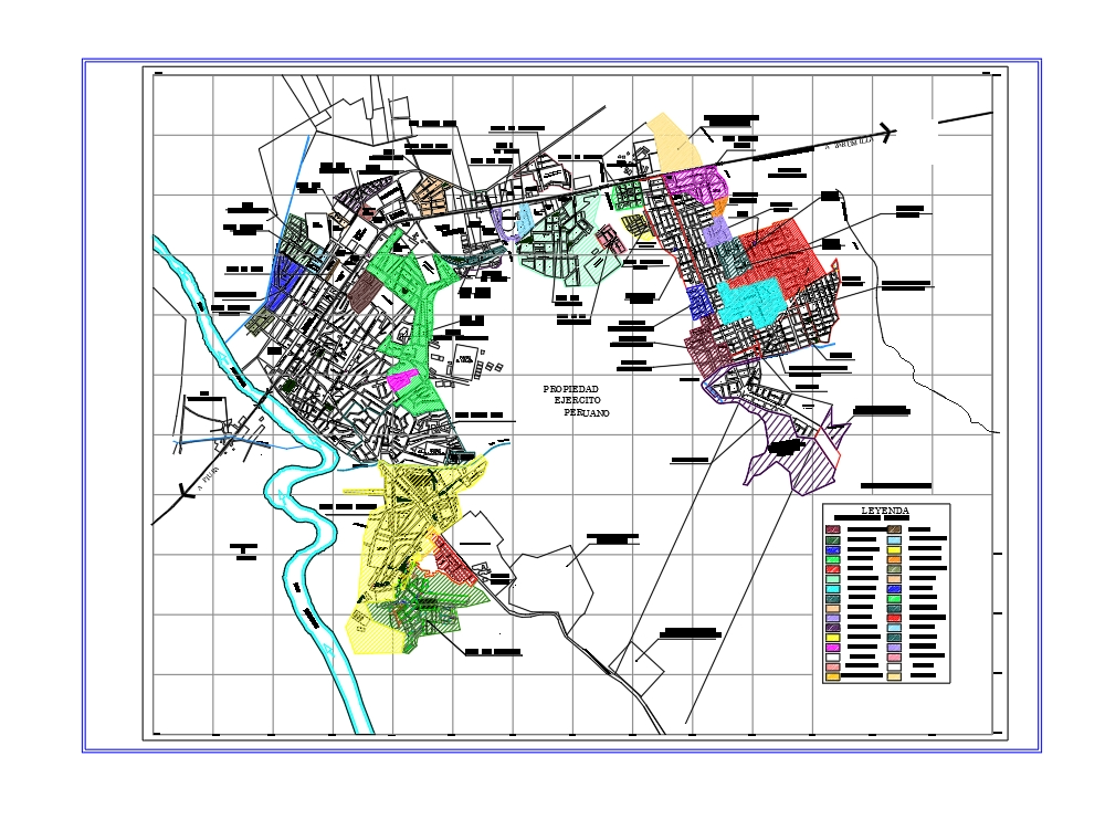 Plano geral da cidade de Tumbes