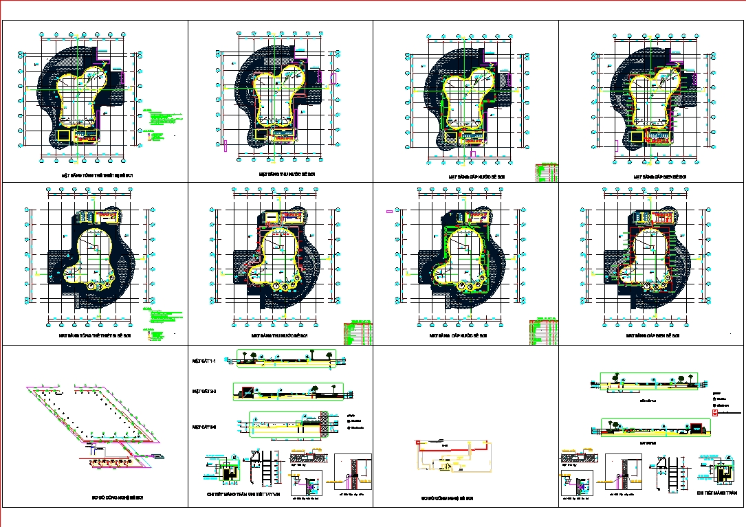 Architectural drawings and swimming pool technology